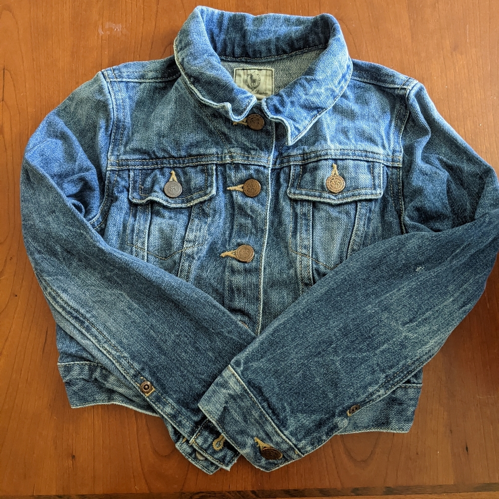 Girls Cropped Denim Jacket Size 6